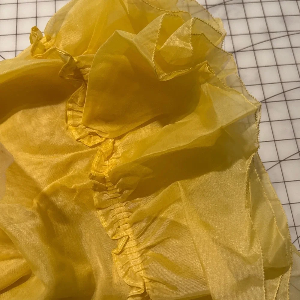 Vintage JCPenney Fashion Manor Ruffled Curtains Gold Mustard 96x81 Set of 3 New